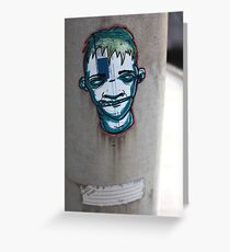 Graffiti zombie head Greeting Card