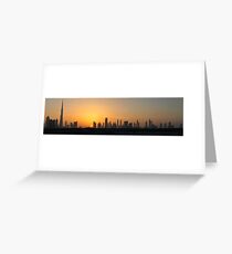 Sheikh Zyed Road at Sunset Greeting Card