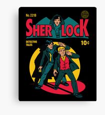 Sherlock Comic Canvas Print