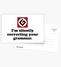 Postales I'm silently correcting your grammar.