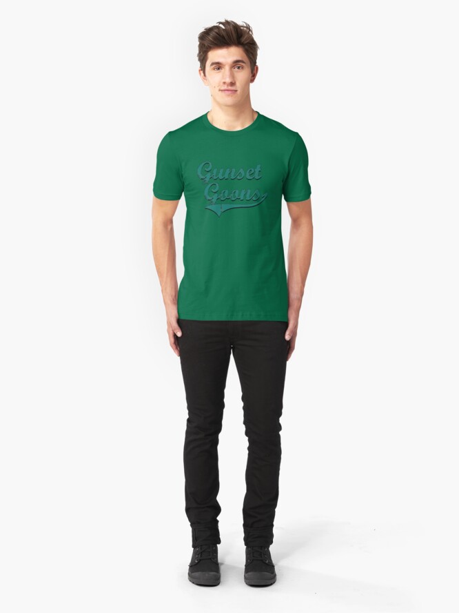 Alternate view of Gunset Goons - Evergreen Slim Fit T-Shirt