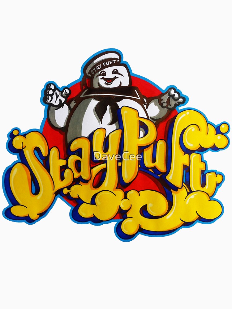 "Stay Puft Marshmallow Man Logo Graffiti" Tshirt by DaveCee Redbubble