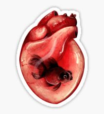 Black Moor Heart Sticker