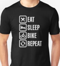 Eat, sleep, bike, repeat Unisex T-Shirt