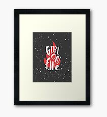 The Girl On Fire Framed Print