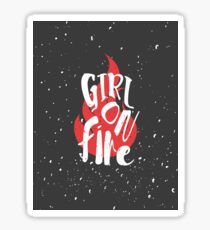 The Girl On Fire Sticker