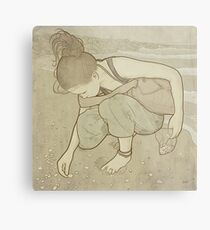 Seashells - Art Nouveau Metal Print