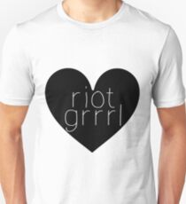 Riot Grrrl - White Text Unisex T-Shirt