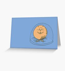 Fat mouse in a snow globe Greeting Card