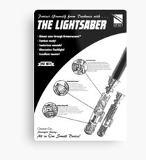 Star Wars Lightsaber Retro Ad Metal Print