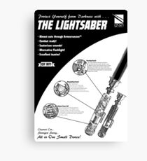 Star Wars Lightsaber Retro Ad Canvas Print