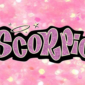 scorpio bratz style - iconic pink glitter font logo cute y2k