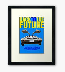 Back To The Future Movie Poster Framed Print