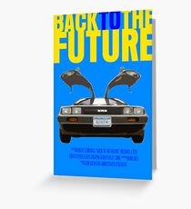 Back To The Future Movie Poster Greeting Card