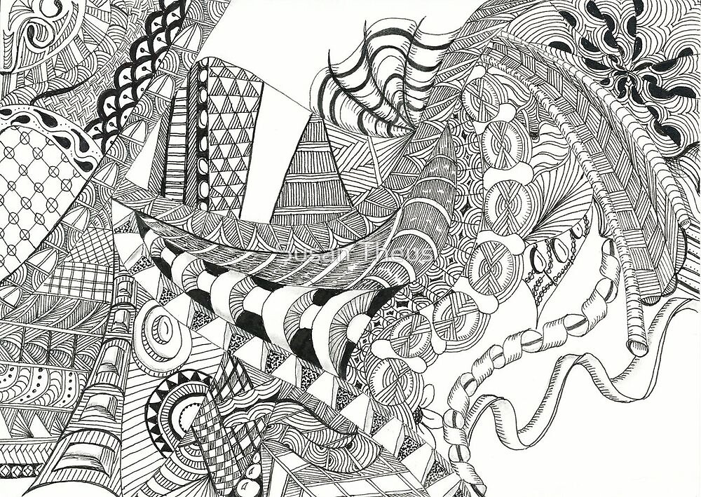 "Zentangle - Abstract" by Susan Theus | Redbubble