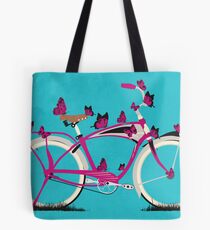 Butterfly Bicycle Tote Bag