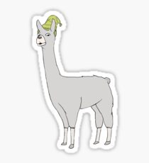 Llamas With Hats - Carl Sticker