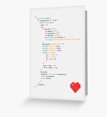 // the wedding code Greeting Card