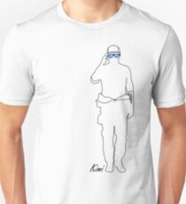Kimi - Blue Sunglasses Slim Fit T-Shirt