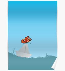 Butterfly Boat Poster
