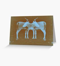 Reindeer Cross Greeting Card