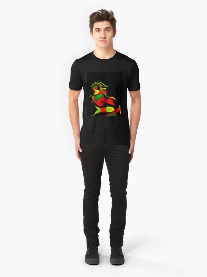 Alternate view of Pompous Chicken Slim Fit T-Shirt