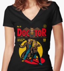 Doctor Comic Women's Fitted V-Neck T-Shirt