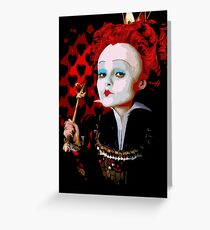 Alice in Wonderland Queen of Hearts Multi-Layer Stencil Vector Greeting Card