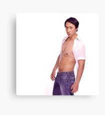 Steve Shirt Open On White Canvas Print