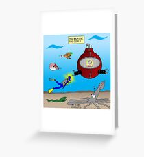 SCUBA Diving Too Deep Greeting Card