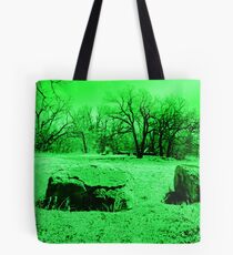 Neon Green Boulders Tote Bag