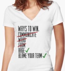 Ways To Win Women's Fitted V-Neck T-Shirt