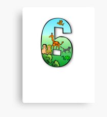 number 6 six Canvas Print