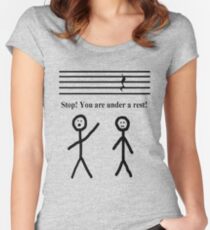 Funny Music Joke T-Shirt Women's Fitted Scoop T-Shirt