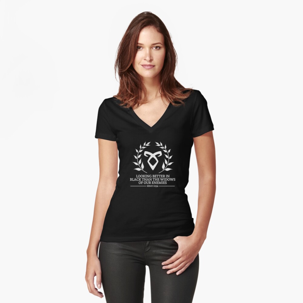 Download "Shadowhunter Motto" Women's Fitted V-Neck T-Shirt by ...