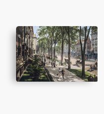Broadway in Saratoga Springs, New York, ca 1915 (full size) Canvas Print