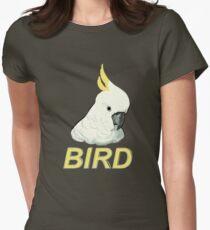 BIRD - Sulphur-crested Cockatoo Women's Fitted T-Shirt