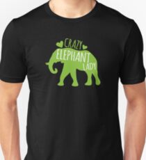 Crazy Elephant lady Slim Fit T-Shirt