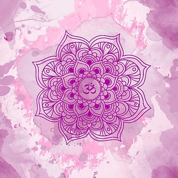 Imagen de la obra Purple Mandala watercolor de weloveboho