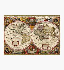 World Map 1630 Photographic Print