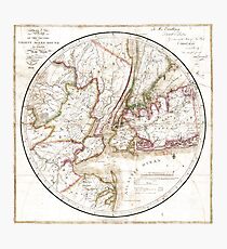 New York Map 1828 Photographic Print