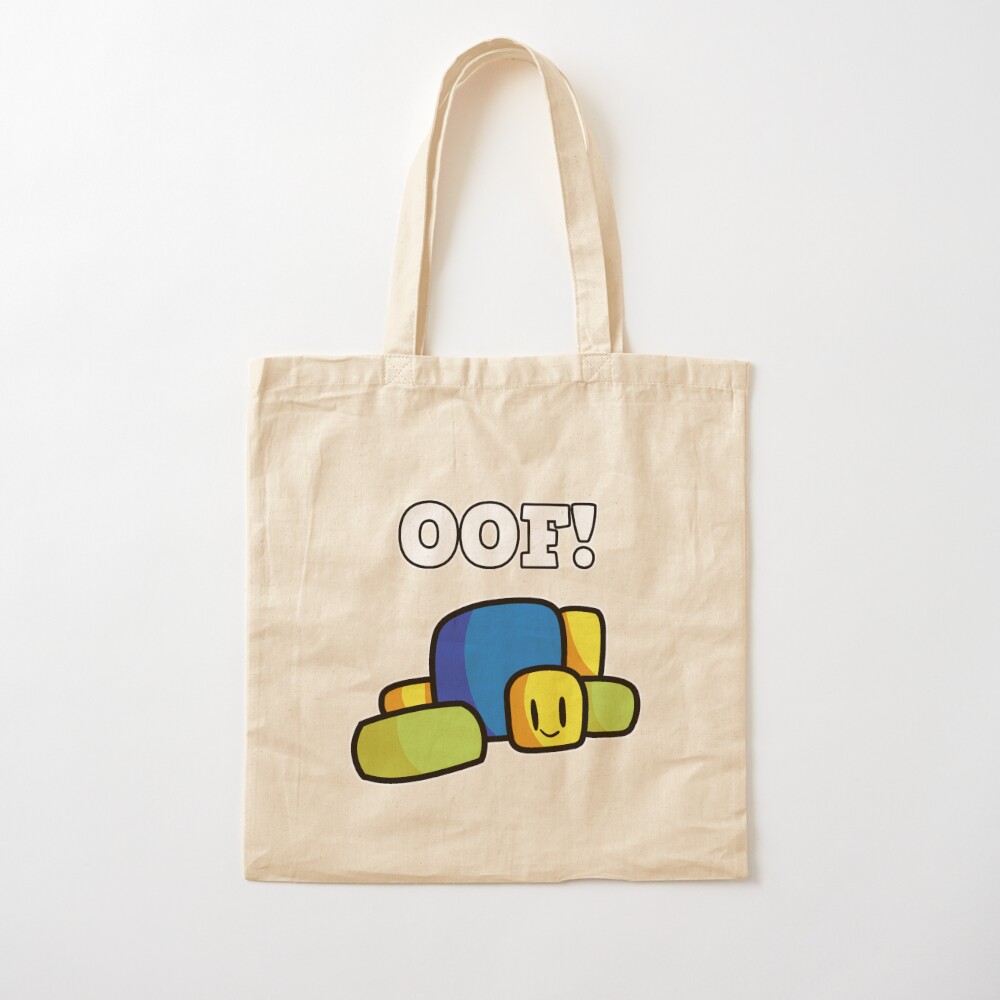 Roblox Oof Hand Drawn Gaming Noob Gift For Gamers Tote Bag By Smoothnoob Redbubble - roblox shopping bag