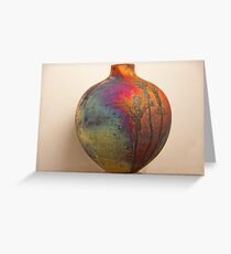Maori Pottery Art Greeting Card