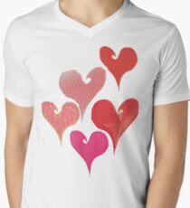 Hearts Men's V-Neck T-Shirt