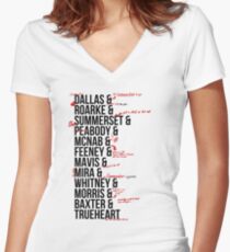 In Death Characters Women's Fitted V-Neck T-Shirt