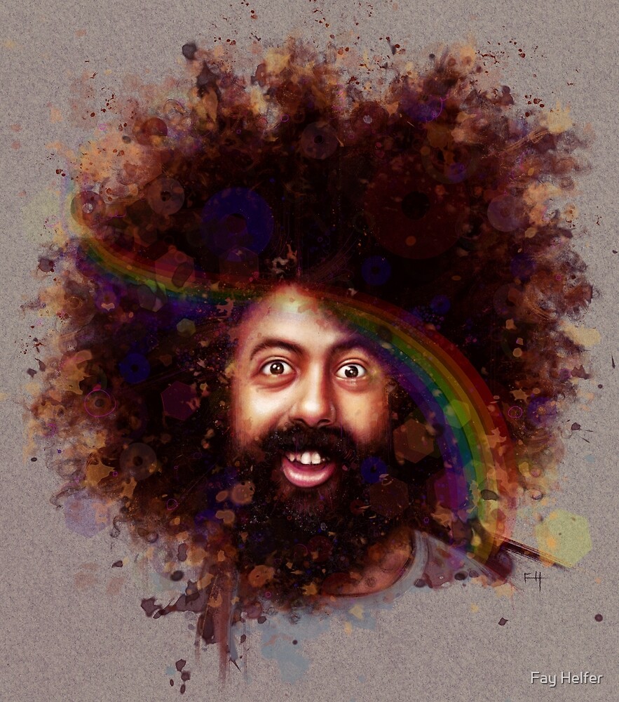 &ldquo;Reggie Watts&rdquo; by Fay Helfer | Redbubble