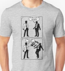 Cartoon: I’d like to be in paradise. Here’s your ticket! Unisex T-Shirt