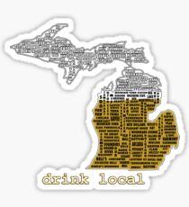 Drink Local (MI) (with Outline) Sticker