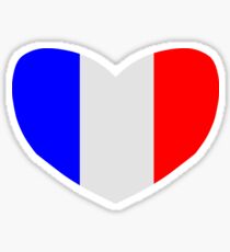 Heart Shaped Flag of France Sticker