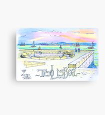 Ribeira das Naus sketch. Lisbon Canvas Print
